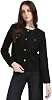 Calvin Klein Womens Button Front Jacket, Black, 4