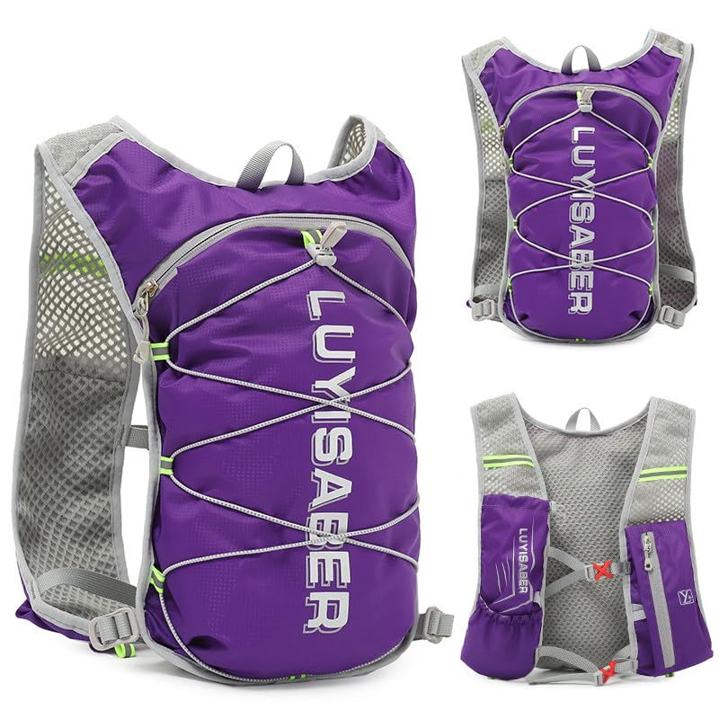 CHENXIAOHONG Mochila unissex leve e compacta para atividades ao ar livre, corrida, ciclismo e viagem, impermeável e prática(Roxo)