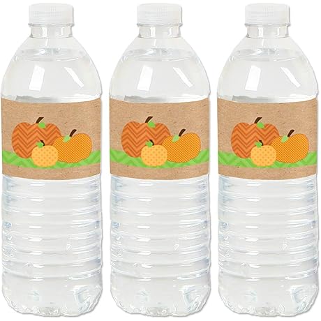 Pumpkin Patch Water Bottle Stickers for Halloween Parties