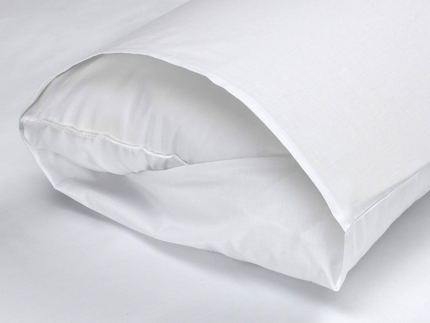 Sábanas de Hostelería | Juego de Sabanas | Ropa de Cama Fácil Planchado | Color Blanco | Disponible en Medidas, Encimera, Bajera, Fundas Almohada. (Cama 150, 100% Algodón)