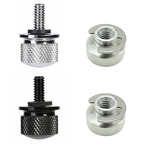 Juego de 4 tornillos y tuercas de acero inoxidable para guardabarros trasero y guardabarros, montaje rápido, compatibles con Harley Touring Soft