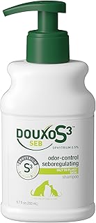 Douxo S3 SEB Shampoo, Contains 0.5% Ophytrium, Odor Control & Seboregulating, for Oily to Flaky Skin, Seborrhea, for Dogs and Cats, 6.7 fl. oz. (200mL)