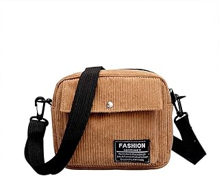 Bolsas Transversais Pequenas Bolsas Transversais Femininas Bolsa para Celular Bolsa Transversal Feminina Esporte Zíper Pano Bolsa para Celular Tote Bolsa Carteiro (Cor: Cáqui)