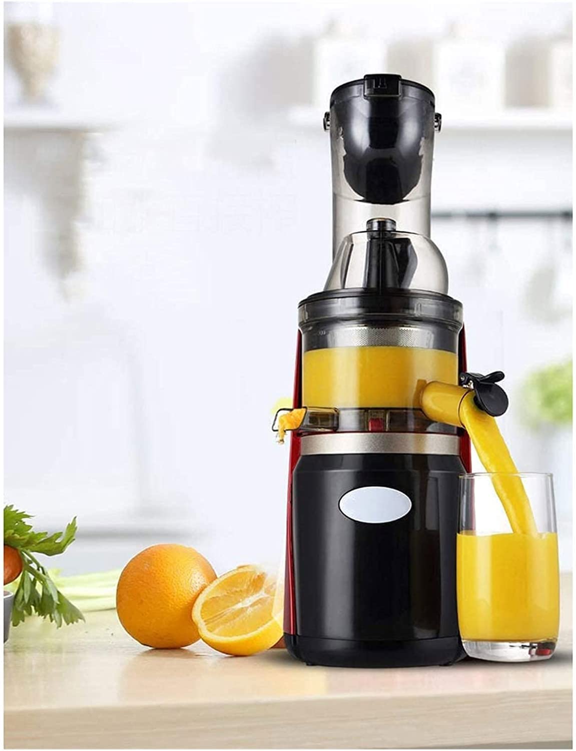 Estrattore di Succo, estrattore centrifugo, Grande Bocca di Alimentazione da 3", Facile da Pulire, 2 velocità, brocca Gratuita, Contiene 16 Once - Motore da 150 W, Argento