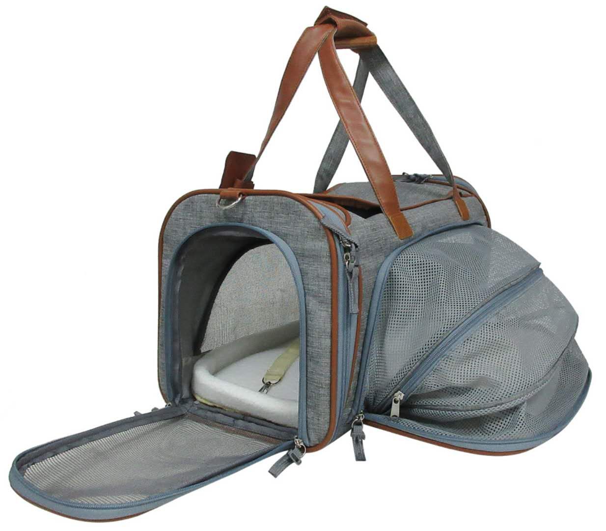 Mr. Peanut's Double Expandable Airline Approved Soft Silk Pet Carrier