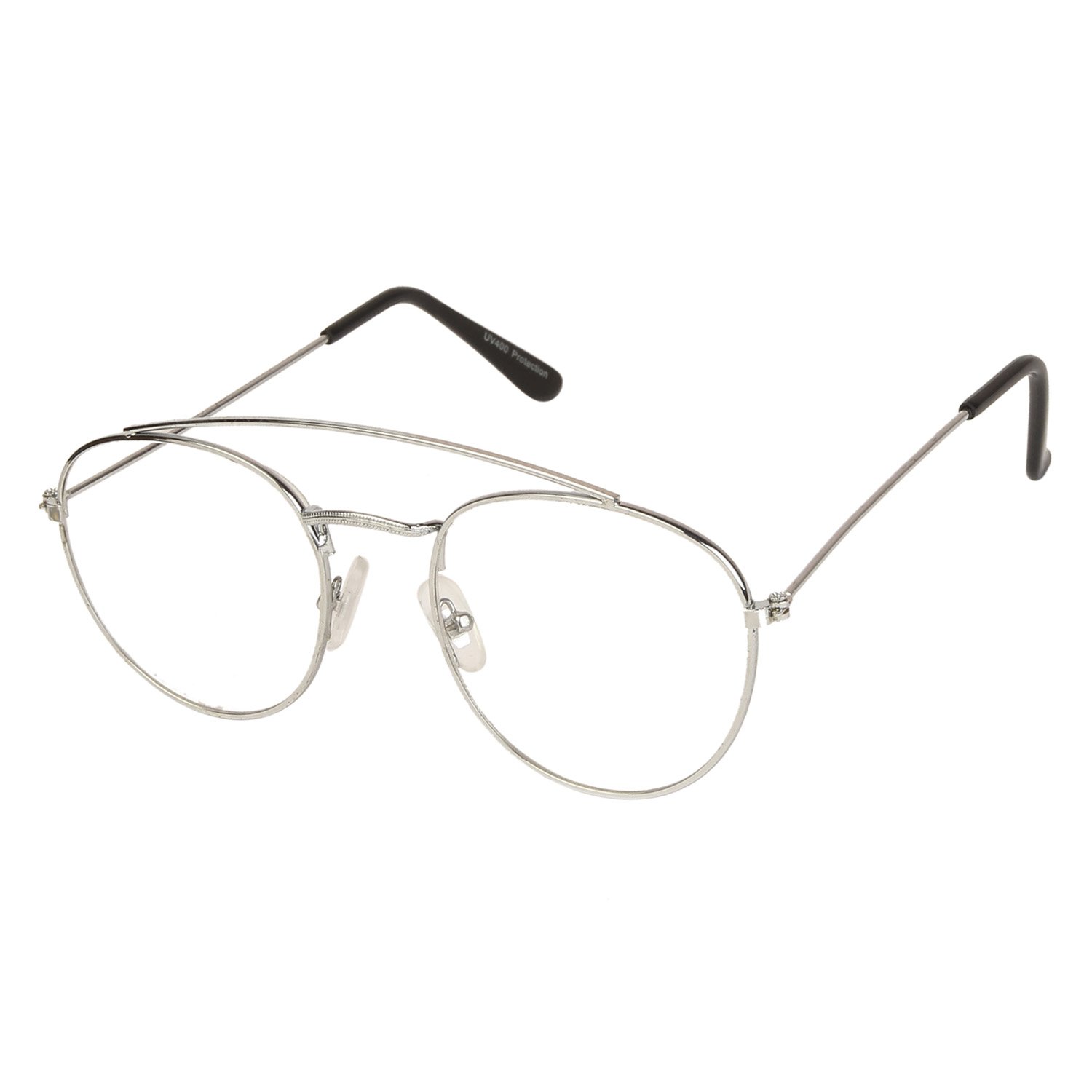 Stylum Oval Shape Silver-Transparent UV Protection Sunglasses | Frame For Men & Women [MA-096-S1 ]-image-39