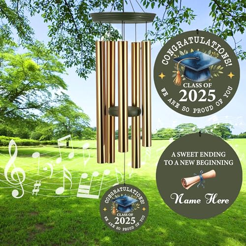 Image of ASTARIN Personalized Wind Chimes for 2025 Retire, Happy Retirement Gifts for Woman /Man /Teacher /Doctor, Happy Retirement Best Wishes, Retire Wind Chimes Thank You Gift for Women Men