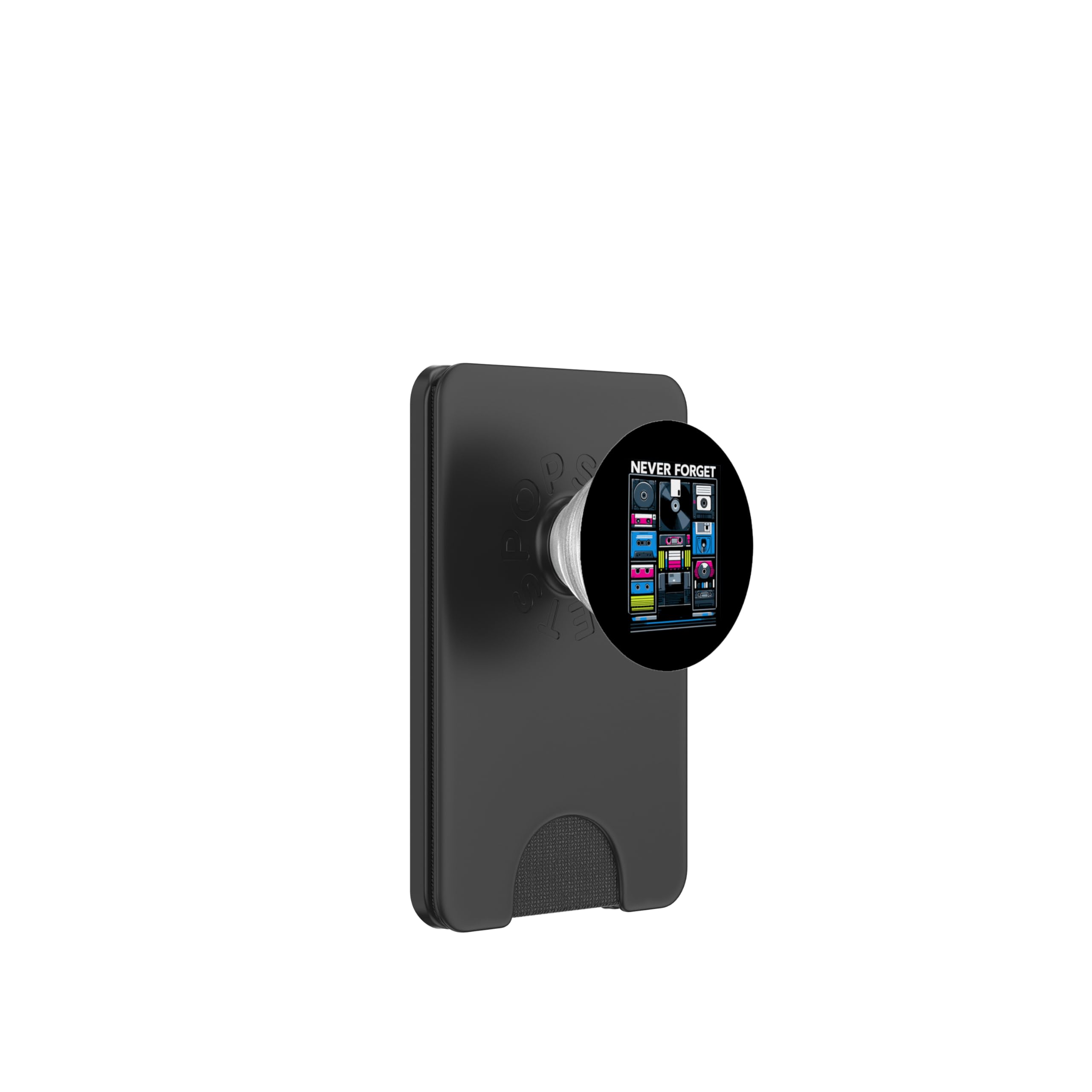 Never Forget Floppy Disk VHS Cassette Tape 90s 80s Funny PopSockets PopWallet for MagSafe