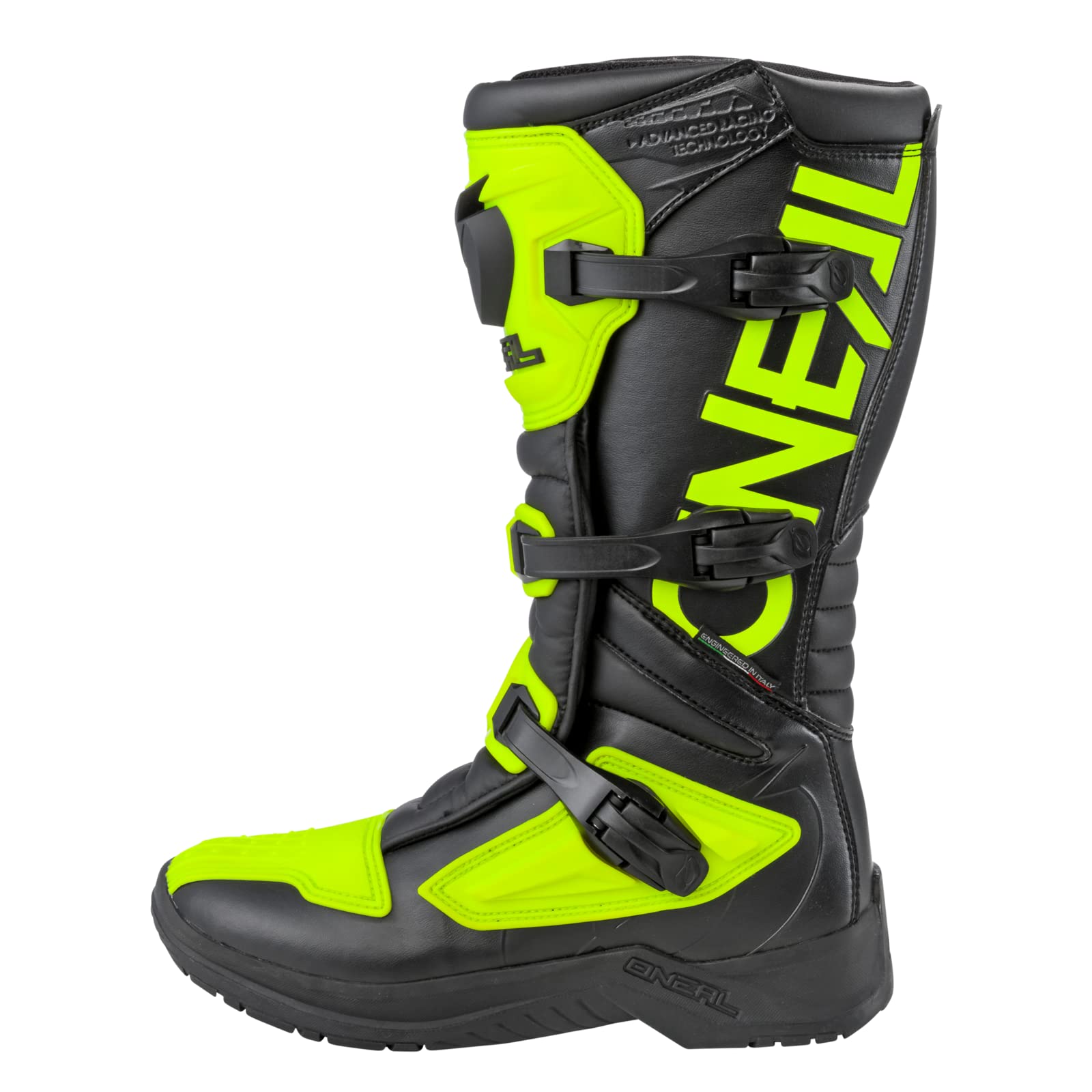 O'NEAL Unisex 0334-122 Motorcycle Boot, Schwarz Neongelb, 10 UK