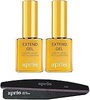 Apres Extend Gel 2-Pack with Curved Nail File and Nail Buffer - Gel-X Nail Care Set