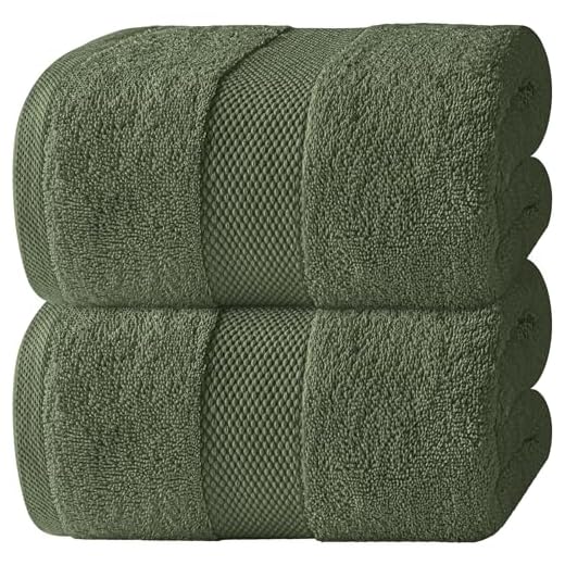 White Classic Luxury Bath Sheet Towels Extra Large | Highly Absorbent Hotel spa Collection Bathroom Towel | 35x70 Inch | 2 Pack (Forest Green)