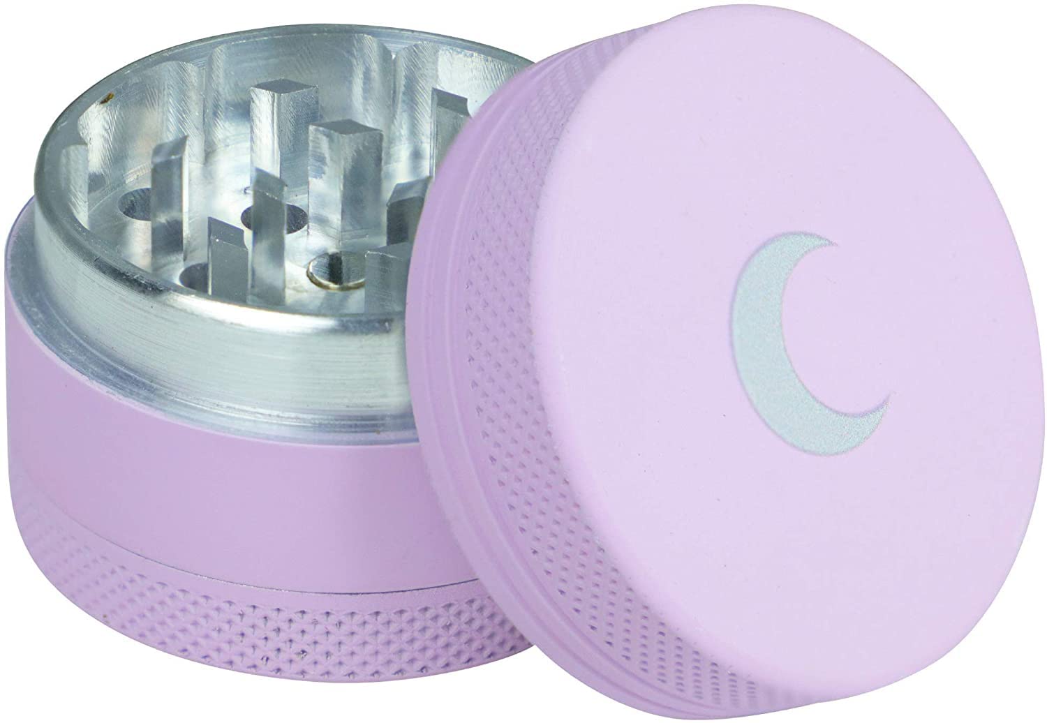 Brando Moon 1.5 inch Purple with White Moon Kitchen Crusher - 3 Piece Small Metal Manual Crusher (Upgraded Version)