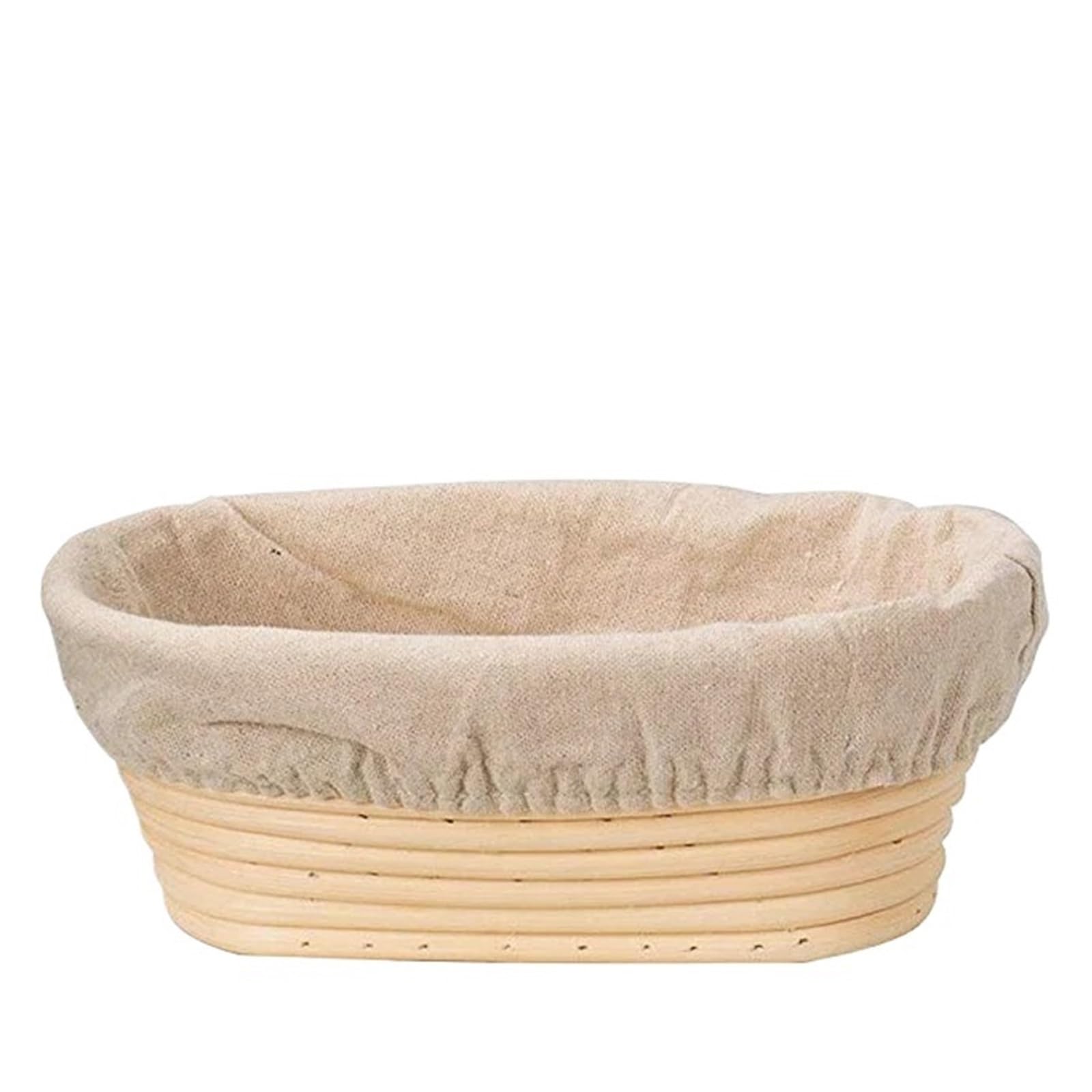 bread proofing basket, 1pcs Oval/Circle/Triangle Rattan Wicker Dough Fermentation Bread Basket Kitchen Tool For(Oval 36.5X16X7)