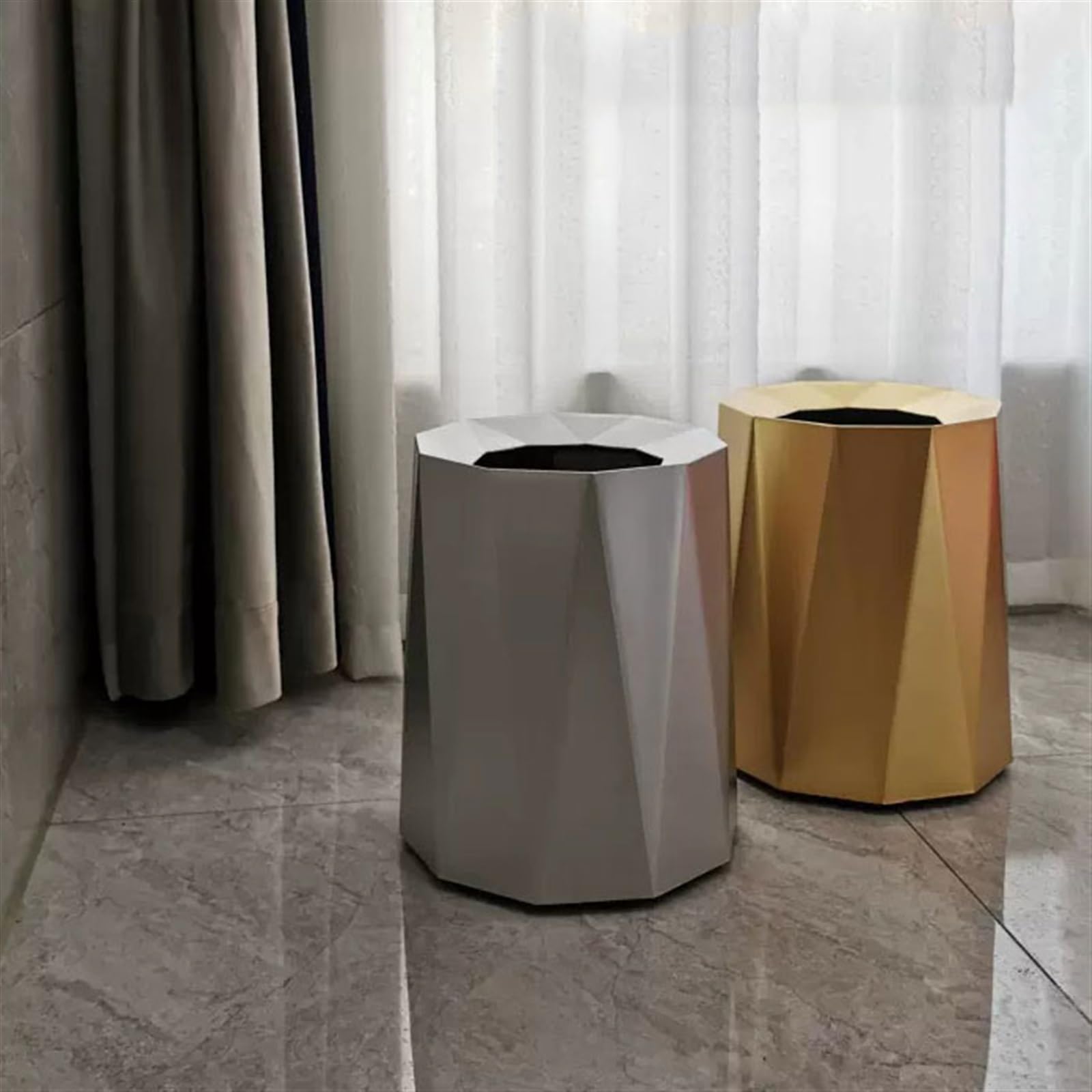 Pattumiera da bagno Pattumiera for la camera da letto di casa, soggiorno, cucina, ufficio, moderno, lusso leggero, elegante, creativo, semplice cestino for i rifiuti Bidoni della spazzatura per intern
