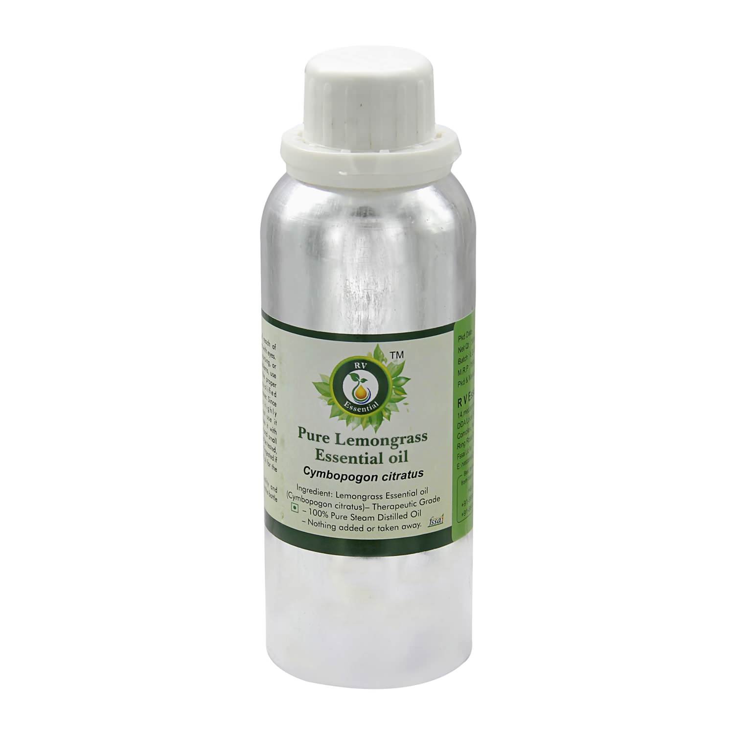R V Essential Pure Lemongrass Essential Oil 630ml (21oz)- Cymbopogon Citratus (100% Pure and Natural Therapeutic Grade)