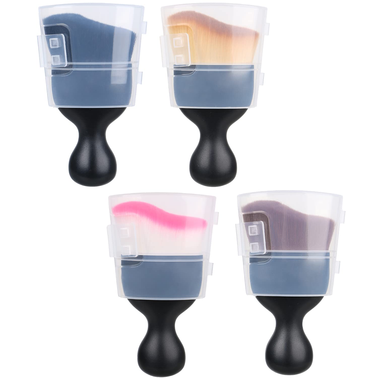 RednowCar Interior Cleaning Tool Brush with Cover,Car Brush Car Detailing Brushes Interior Duster,Auto Interior Soft Bristles Cleaning Car Detailing Brush Dusting Tools,Scratch Free (4Pcs)