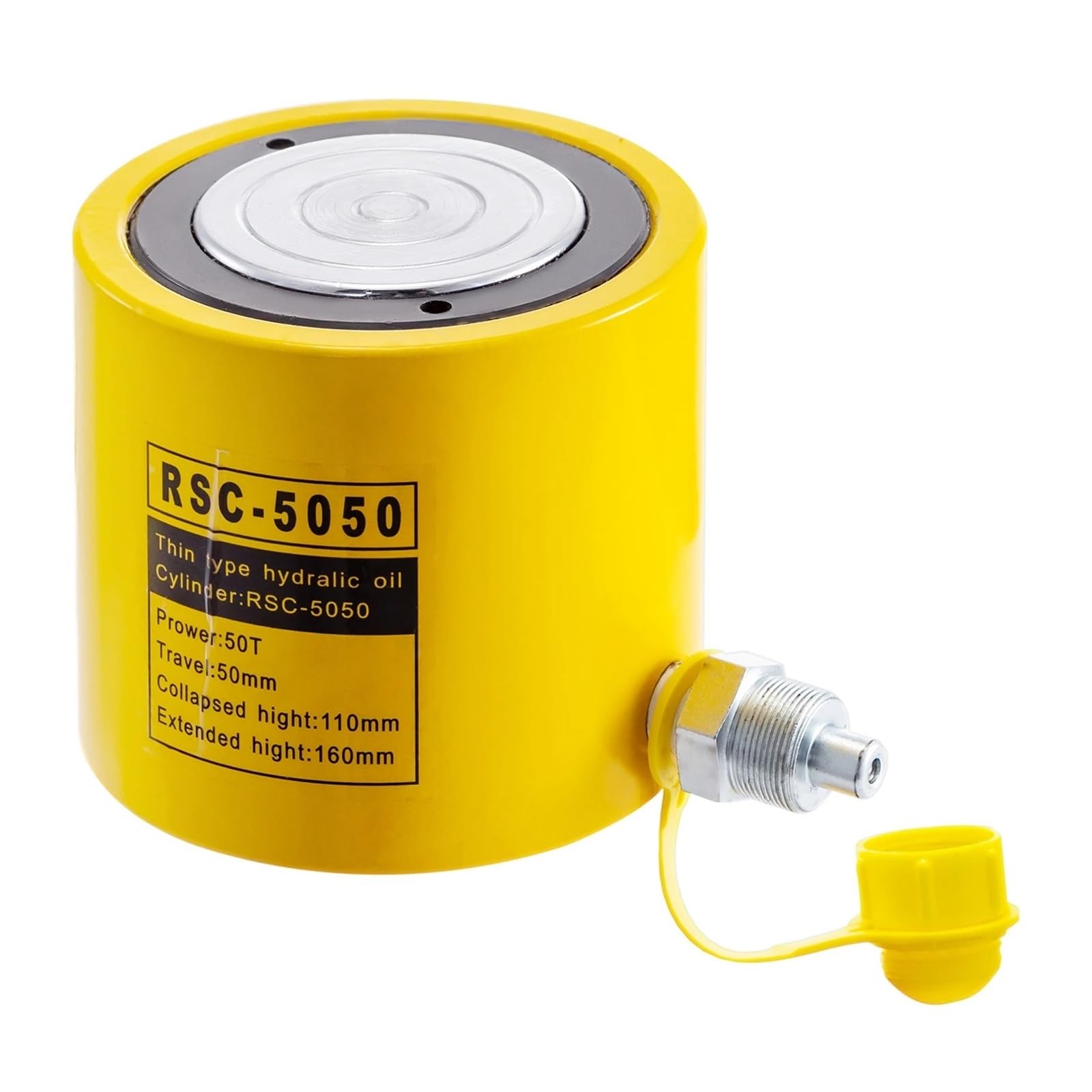 Mthckxjbsuz Giallo 20/50T Hydraulic Cylinder 50/150Mm Jack Hollow Solid Stroke Single Acting Plunger,Reliable Results
