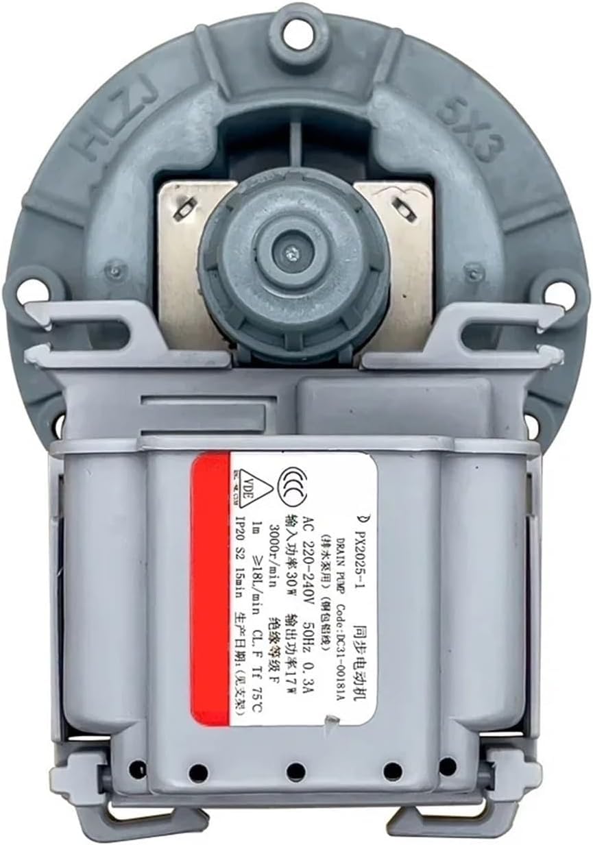 Drainage Replacement Part,PX2025-1220-240V 50Hz 30W 3000r/min DC31-00181A Washing Machine Pump Motor, Compatible for Components