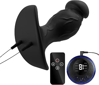 Electric Butt Plug Anal Plug for Men, Estim Prostate Massager with 9 Modes, Silicone Electric Sex Toy for Couples, Rechargeable Electro Sex Anal Stimulator for G-Spot and Prostate Pleasure