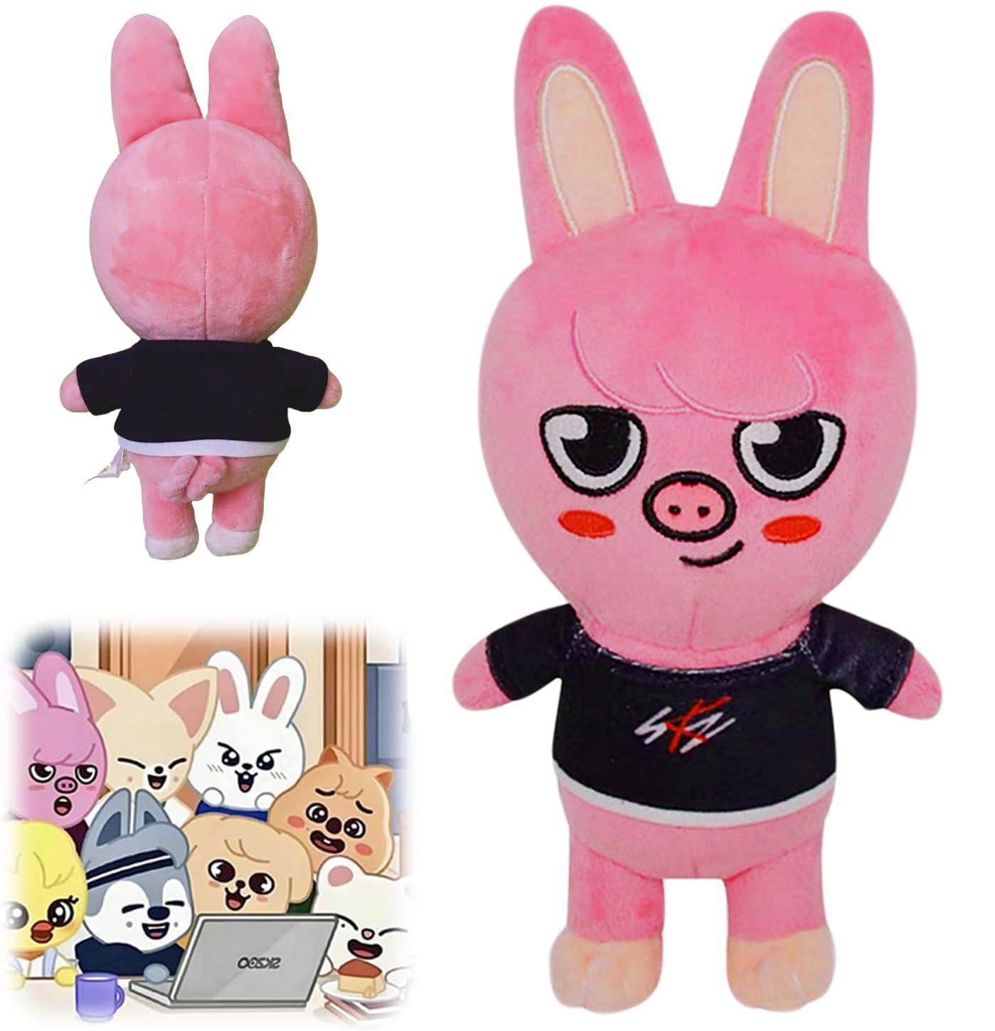 WELLXUNK Skzoo Soft Toy, Skzoo Plush Toy, Stray Kids Doll Plush, Cute Cartoon Anime Stuffed Animal, Birthday Gifts for Kids, Halloween, Christmas