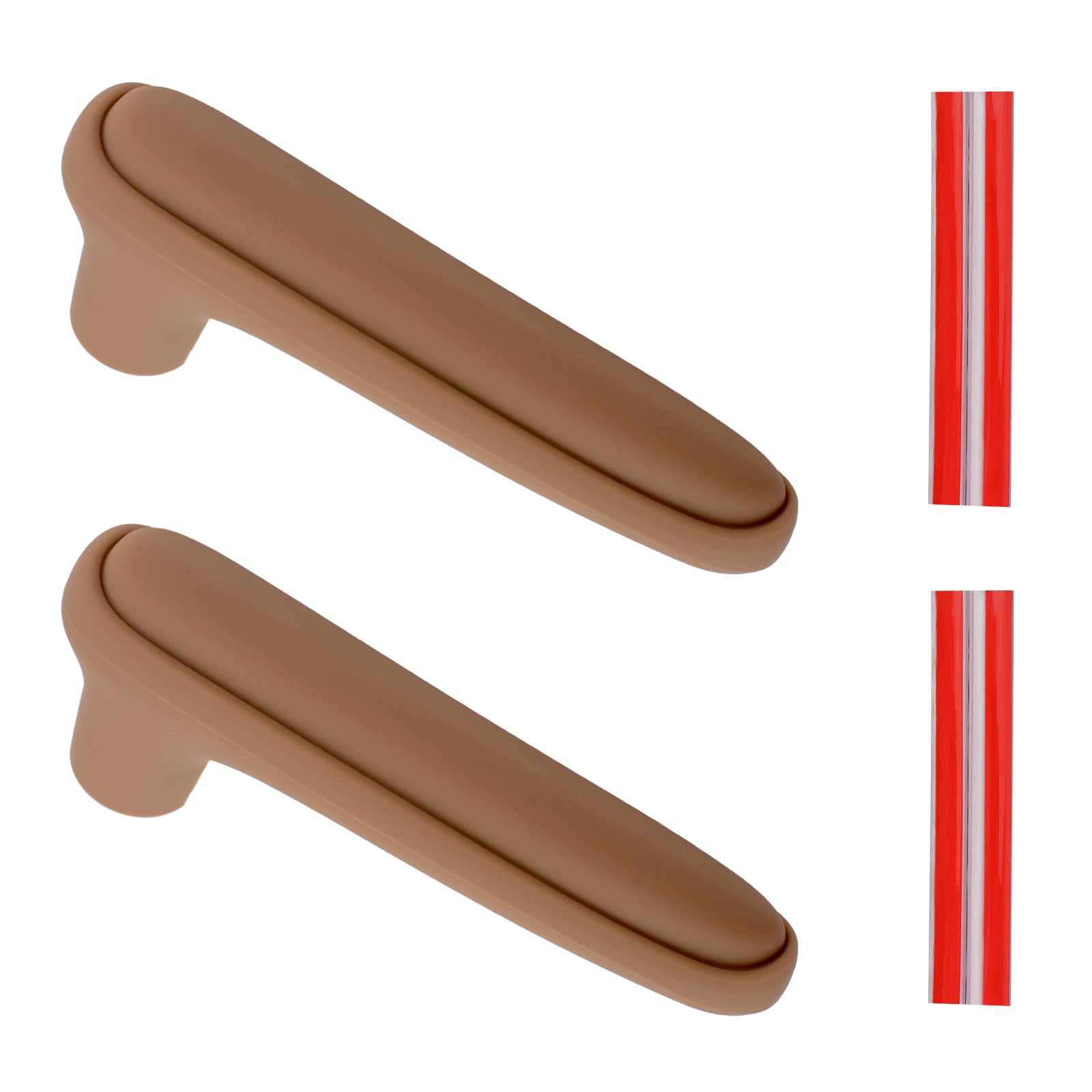 UFURMATE Door Handle Covers, 2Pcs Thickend Silicone Door Handle Glove Covers Safety Door Knob Cover Anti-Static Door Knob Protector for Flat Square Door Levers (Coffee) — image 1