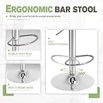 Furmax Bar Stools Modern Pu Leather Swivel Adjustable Hydraulic Bar Stool Square Counter Height Stool Set of 2 (White)