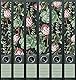 6er Set schmale Ordnerrücken Sukkulenten Pflanze Pattern File Art Ordner Etiketten Deko 2210, (AJ2201)