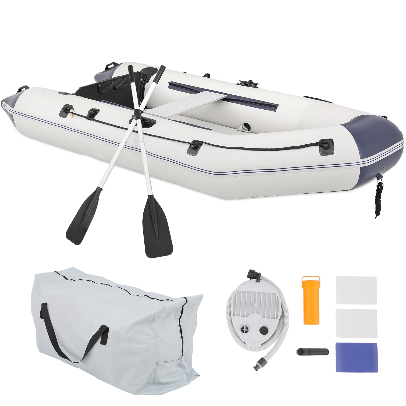MADOG Person Inflatable Boat(Oars Included), Inflatable Raft for Water Sports Quick Inflation & Deflation