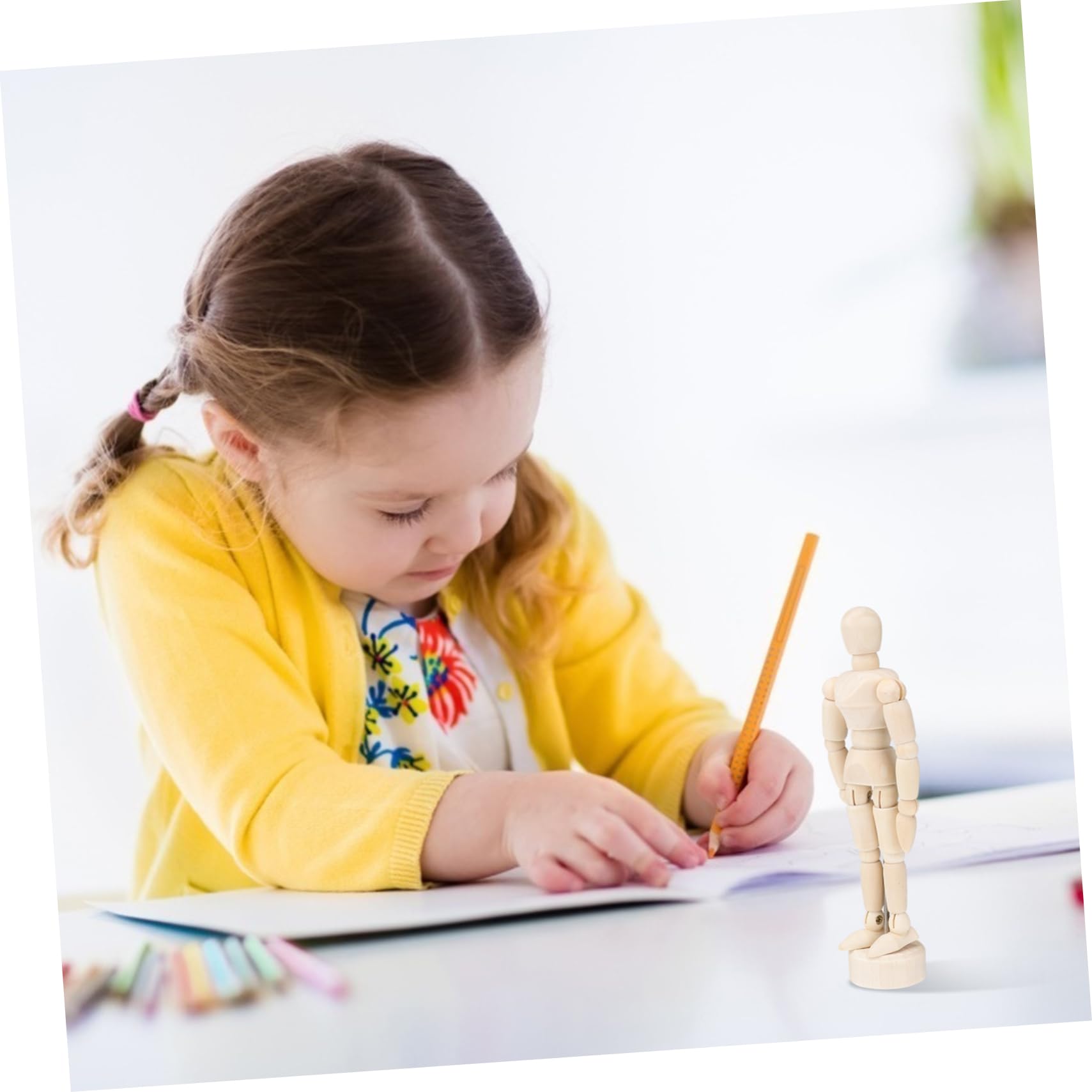 Lot De 3 Mannequins De Dessin en Bois Figurines De Corps Humain pour Artistes Base Articulée Corps Flexible Modèle Articulé Mobile 3 Pièces X 3