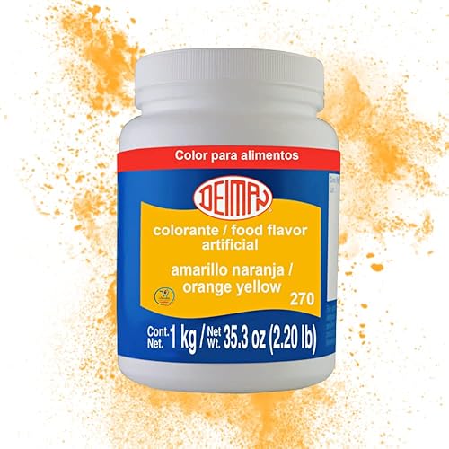 Deiman Color artificial para alimentos Naranja Amarillo 270 (2.2 lb)