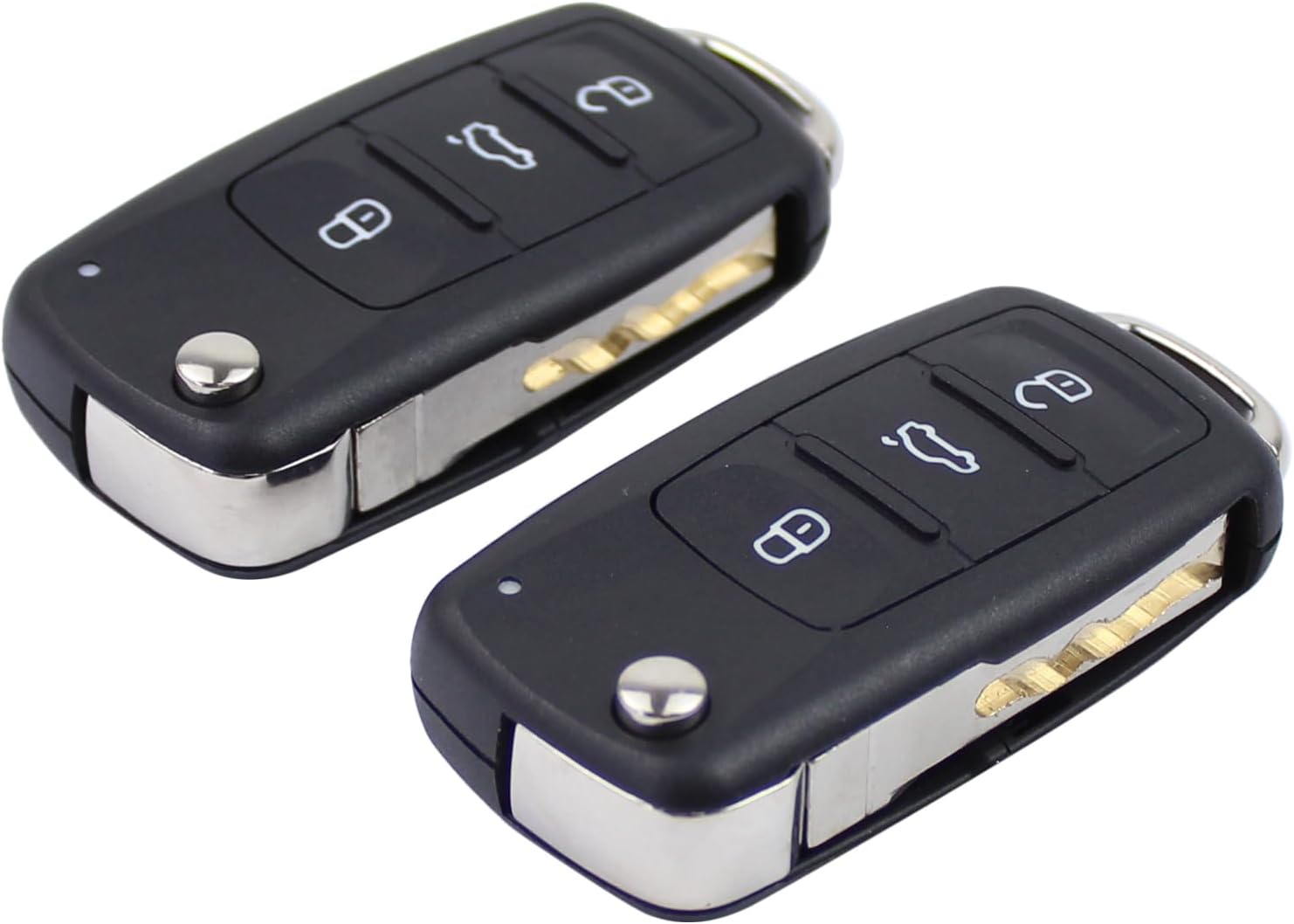 Ignition Switch Door Lock Cylinders for VW Tiguan 2012-2017 Passat 2012-2019 Jetta 2006-2018 GTI Golf 2011-2018 Eos 2012-2016 for Audi Q3 2015-2018 w/ 48-Chip 433 Frequency Remote Key