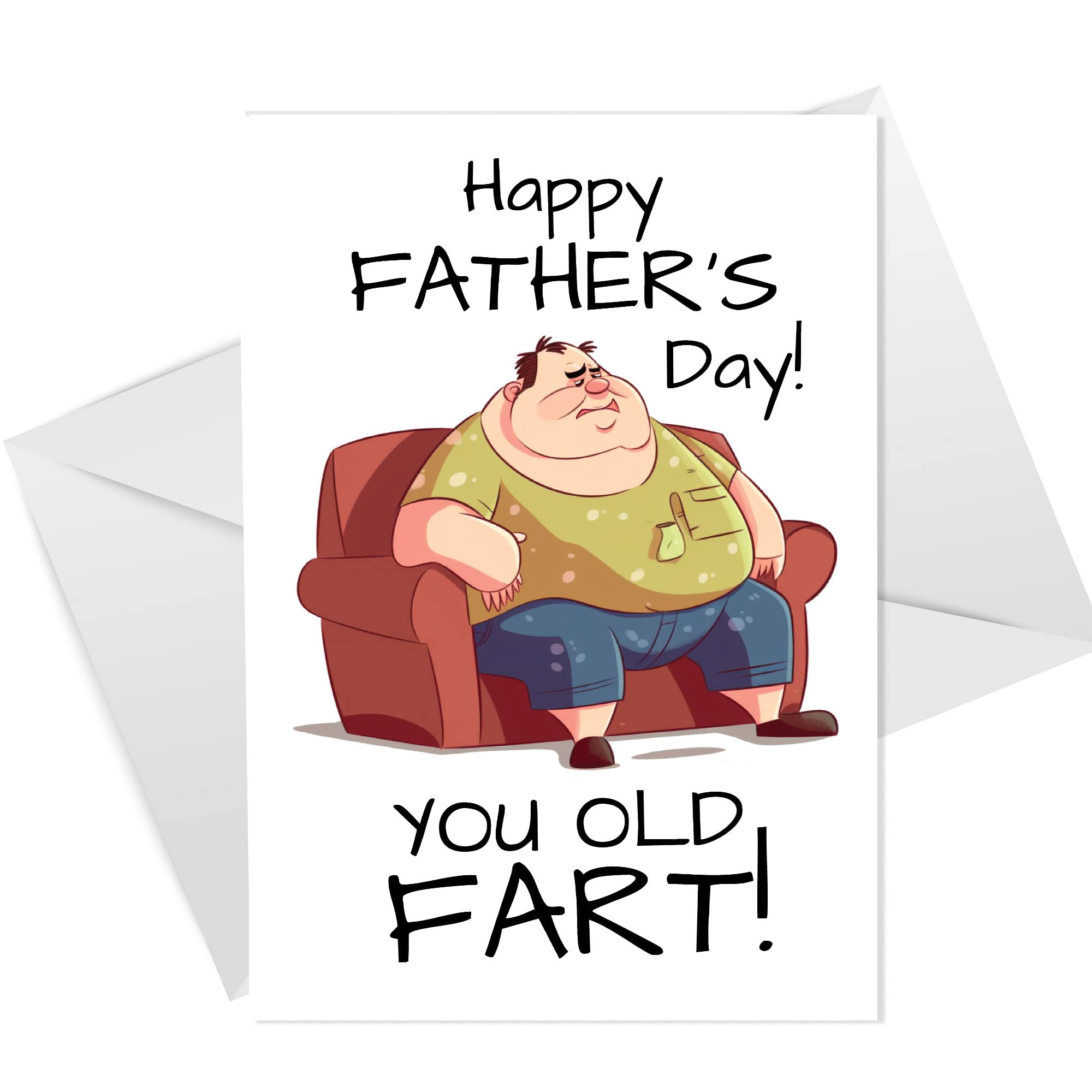 RED OCEAN Funny Fathers Day Card OLD FART Dad Cards Joke Humour Fathers Day Card For Dad From Daughter Son Funny Cards For Him