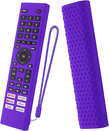 Miniatura 8 de Hisense ERF3J80H ERF3G80H ERF3F80H - Funda de silicona para control remoto Hisense 4K UHD Android Smart TV, a prueba de golpes, con cordón (rojo)