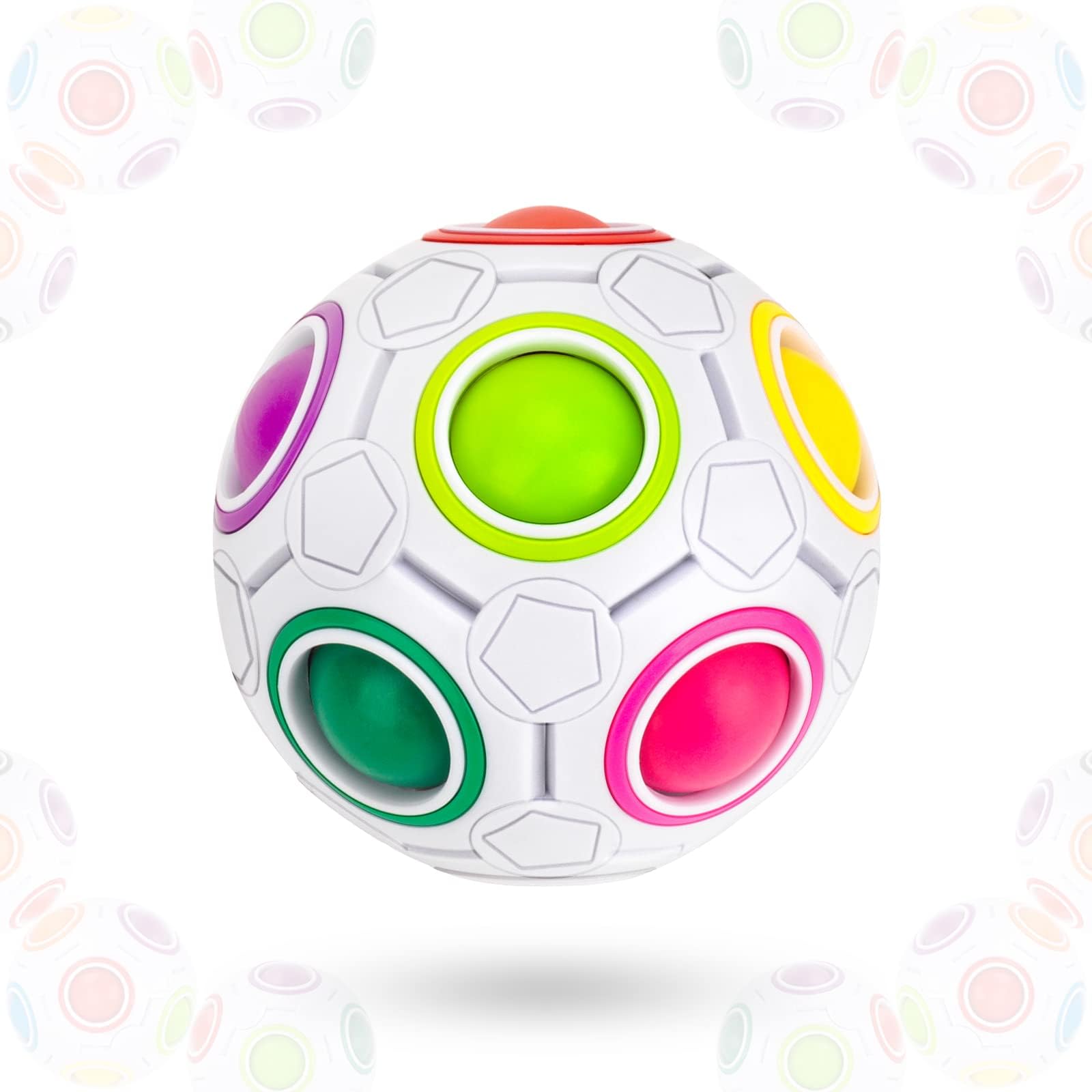 Maomaoyu Fidget Ball Rainbow Ball, Puzzle Cube Smooth Stocking Filler Special Toys for Kid & Adults