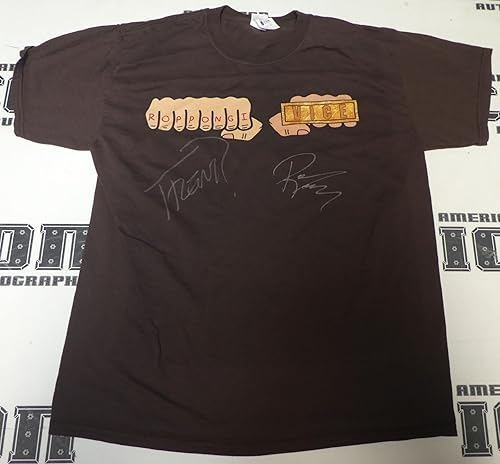 Trent & Rocky Romero Roppongi Vice Signed New Japan Pro Wrestling Shirt BAS COA - Autographed Wrestling Miscellaneous Items