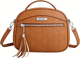 Bolsa Feminina Pequena Tiracolo Estilo Baú em Couro Sintético com Alça de Mão e Transversal removível e ajustável, Compacta e Versátil para o Dia a Dia, Trabalho, Passeio (Preto)