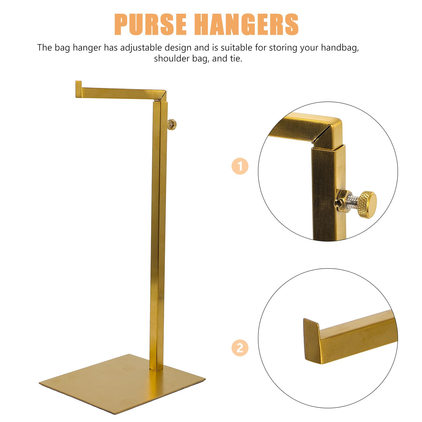 Organizador Colgante para Bolsos de Acero Inoxidable, Soporte Ajustable para Armario, Expositor Multifuncional para Bolsos y Corbatas, Diseño Hueco Estilo Varios estilos