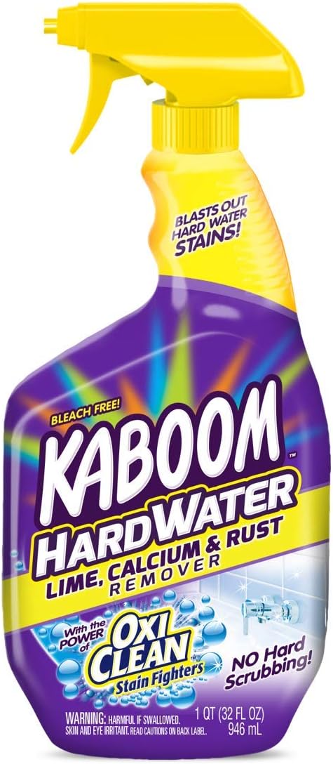 Amazon.com: Kaboom Hardwater Bathroom Cleaner, Lime, Calcium & Rust Remover with oxi Clean Stain ...