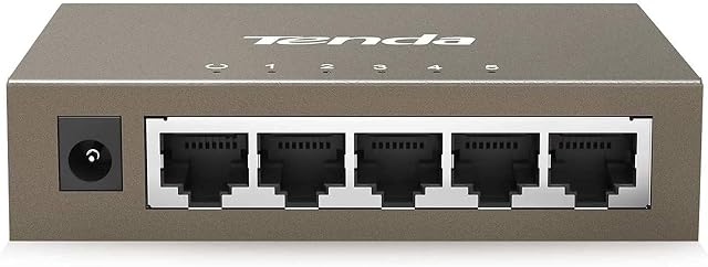 Tenda TEG1005D przełącznik sieciowy 5-portowy Gigabit Switch LAN Splitter LAN rozdzielacz (Plug and Play Ethernet Switch, do 2000 Mbit/s w trybie pełnego dupleksu, metalowa obudowa, niezarządzany)