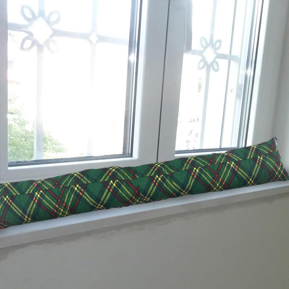 Set 6 Paraspifferi Sottoporta A Scacchi - Lunghezza 100 Cm, In Cotone, Per Isolamento Termico E Acustico - Foto 10