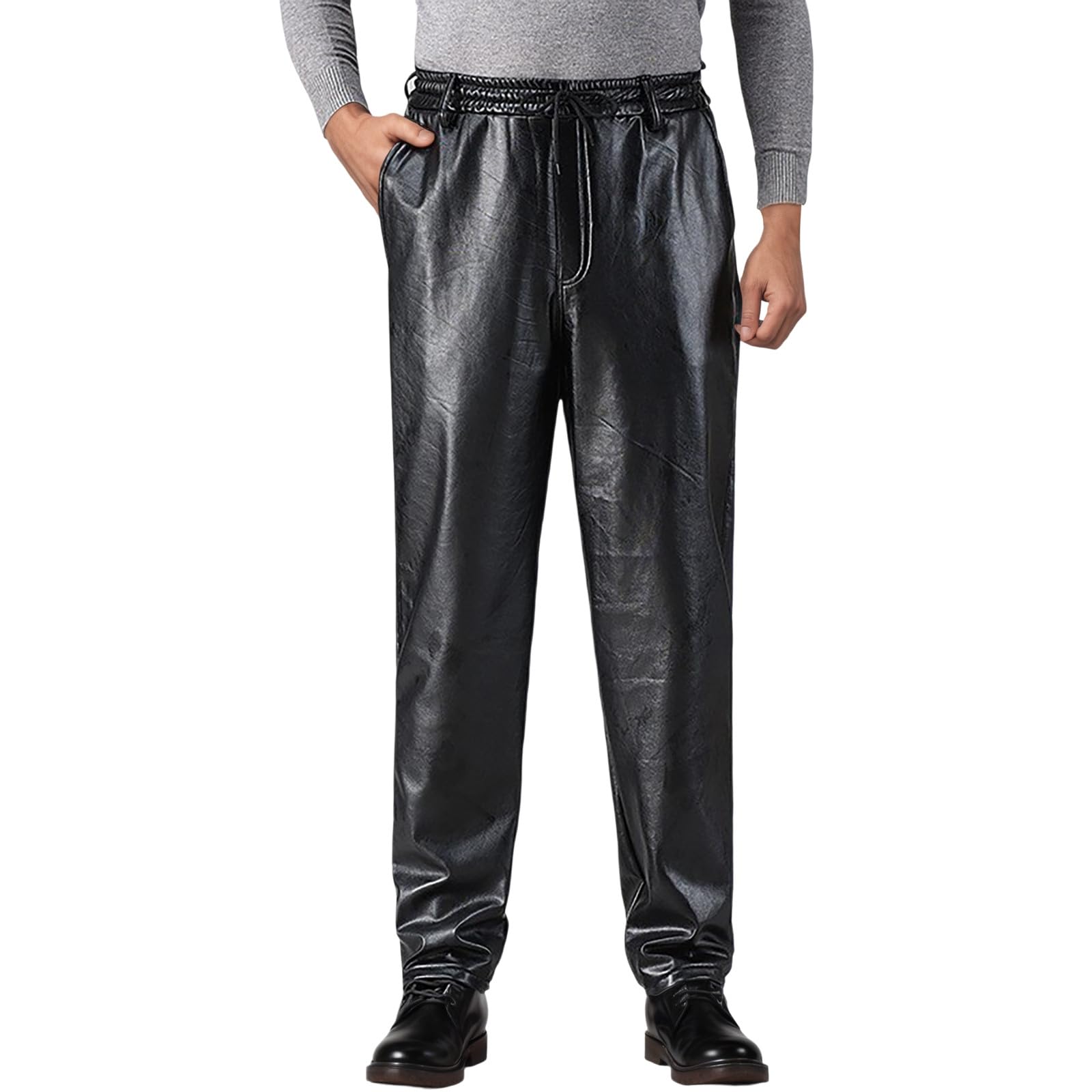 Générique Pantaloni invernali casual antivento isolanti termici per moto da lavoro, vestibilità ampia, spessi e caldi, per la guida all'aperto e giornaliera