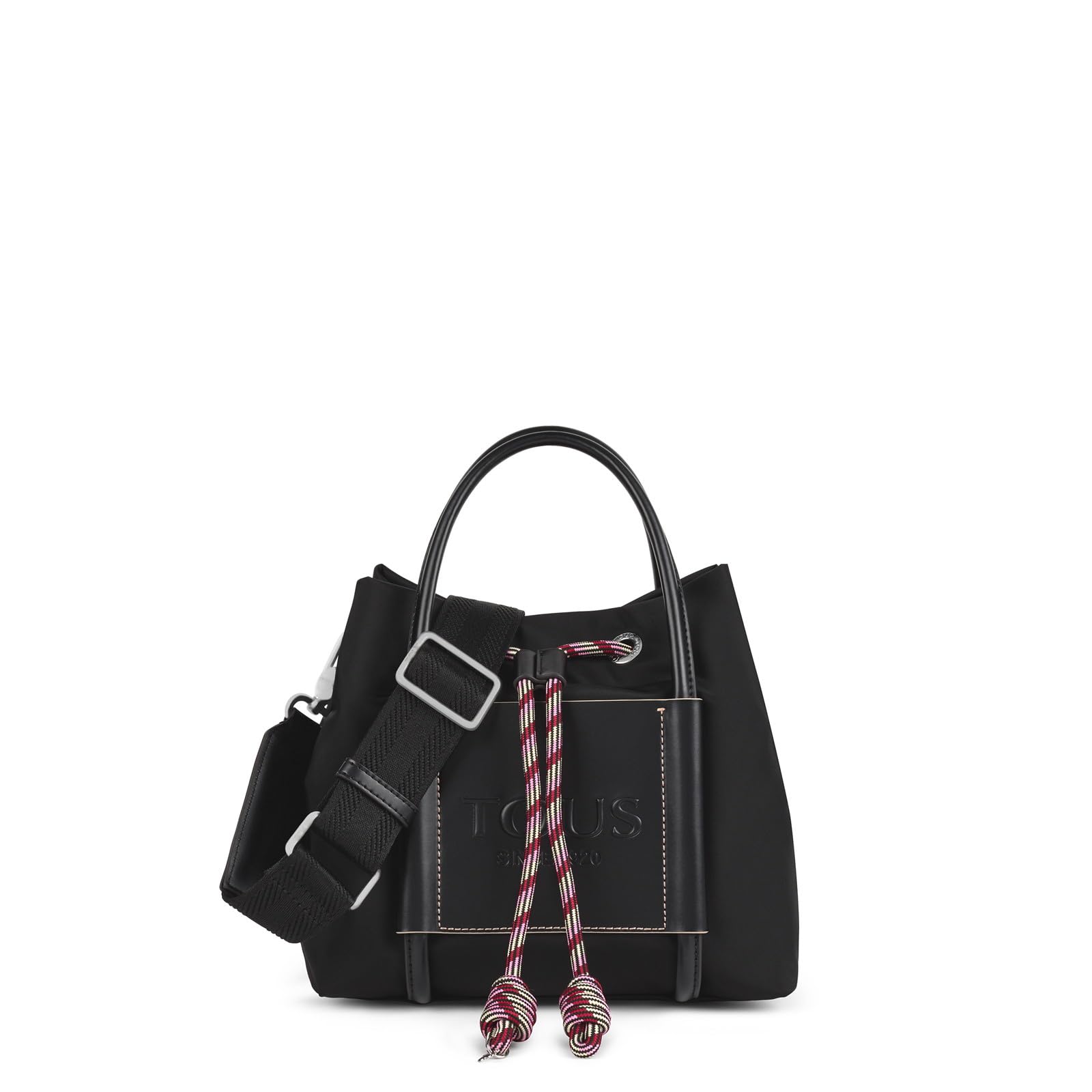 TOUS, SACA EMPIRE SOFT for Women, L, Black/White, GRANDE