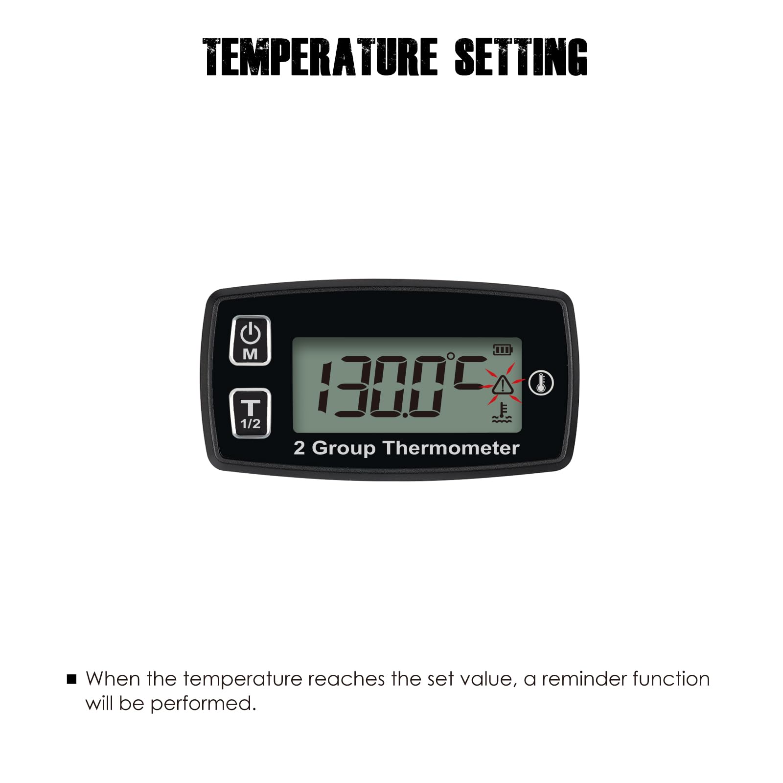 Il misuratore di temperatura digitale del motore con display LCD Taikemeti è stato progettato per misurare le temperature del motore come navi, tosaerba, motoseghe, ecc.