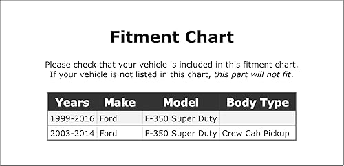 Miniatura 2 de Actuador de bloqueo de puerta delantera izquierda o trasera izquierda compatible con Ford F-350 Super Duty Crew Cab Pickup 1999 2000 2001 2002 2003