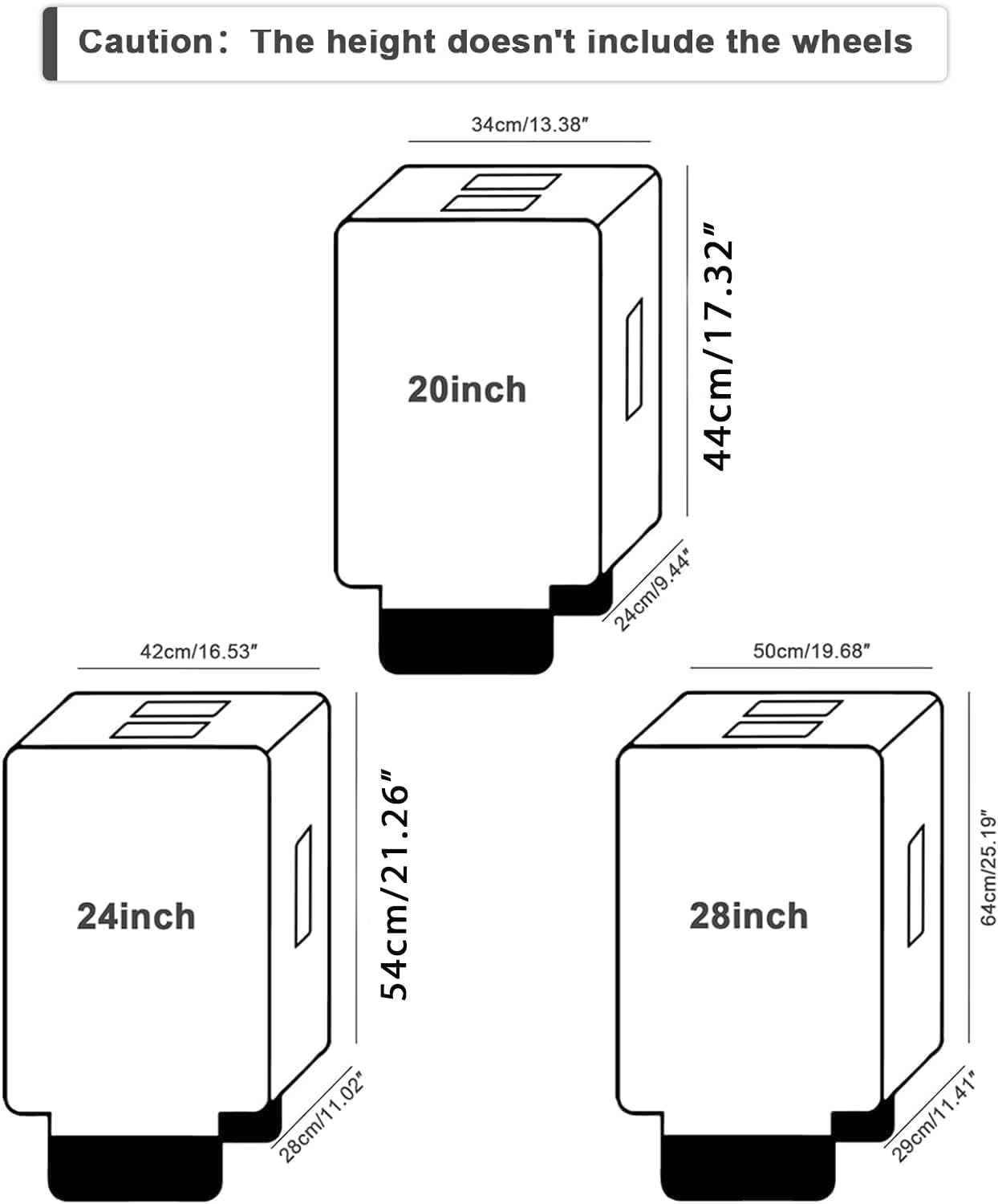 JZRSuitcase Maletas Ligeras de policarbonato + ABS, rígidas, con Ruedas