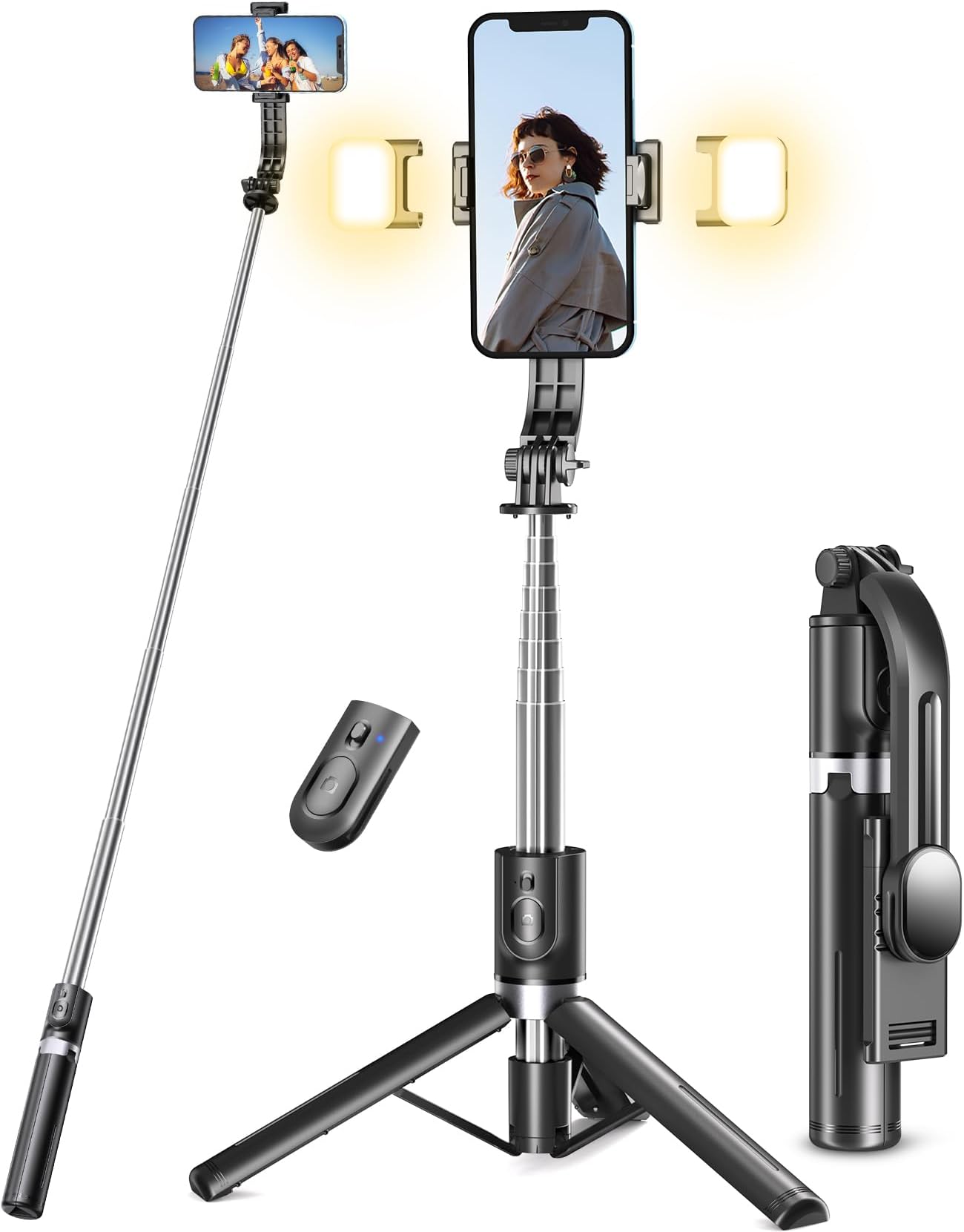 ATUMTEK Selfie Stick Tripod, Extendable 3 in 1 Aluminum