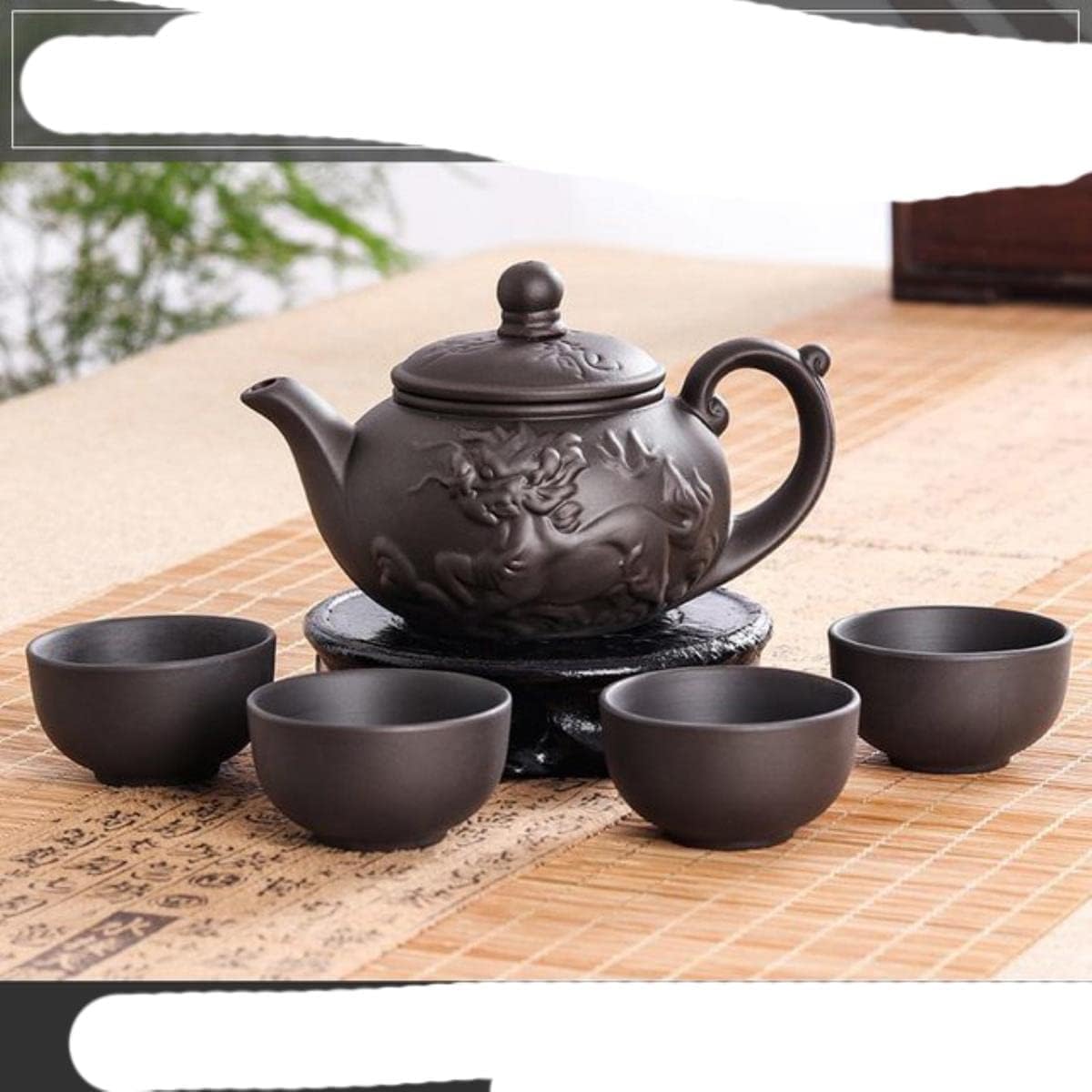 Theepot Theepot Draak en Phoenix Chengxiang Kokend water verandert van kleur voor theepot Paars Zand Xishi Fengming Theepot Paarse Klei Theepot (Kleur: Rood, Maat: A