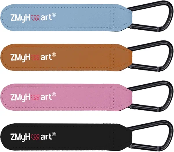 Baby Stroller Hooks, ZMyHeart Carabiner Clip, Adjustable Baby Stroller Clips Straps for Diaper Bag, 33LBS, Stroller Hook for Baby Cots,E-Scooter, Wheelchair Accessories,Gift for Mommy (4-Color Pack)
