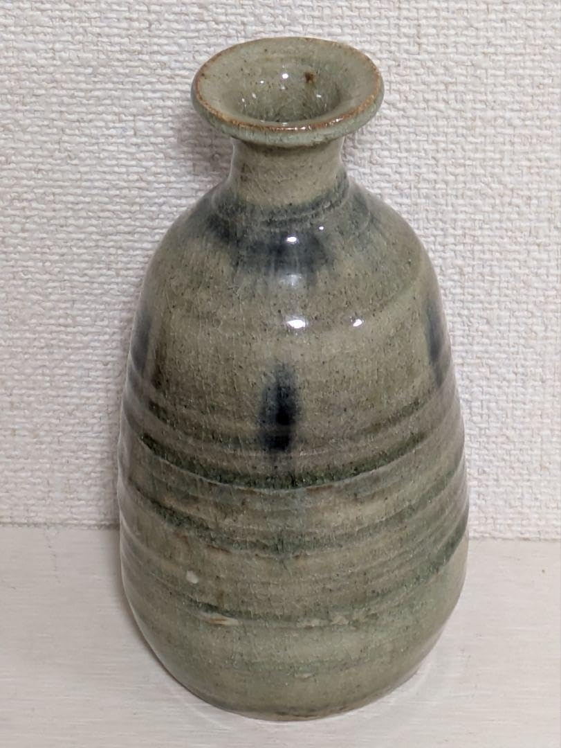 54・備前焼 徳利 とっくり 一輪挿し 石野充信 共箱 共布 陶歴 54