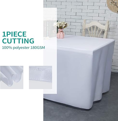 Miniatura 2 de Surmente - Mantel rectangular de poliéster para mesas de bodas, banquetes o restaurantes, de 180 cm